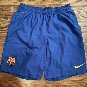 NWOT FC Barcelona x Nike Dryfit men’s shorts, size L